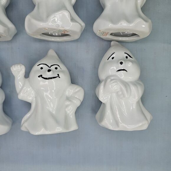 Halloween Ghost Figurines SPOOKY SCARIES Hand Painted/Sculpted Porcelain VTG '92 - Picture 5 of 16